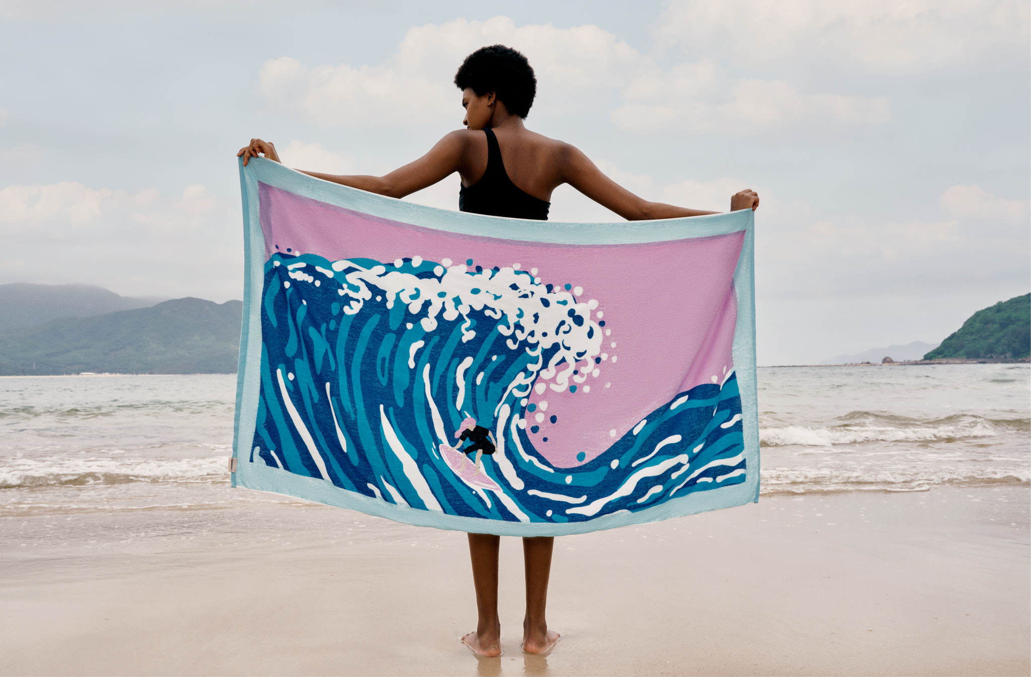 Suam Suntails Lightweight Cotton Towel - 100% Cotton Fouta Beach Towel - Quick Dry For Pool, Yoga, Travel & Bath