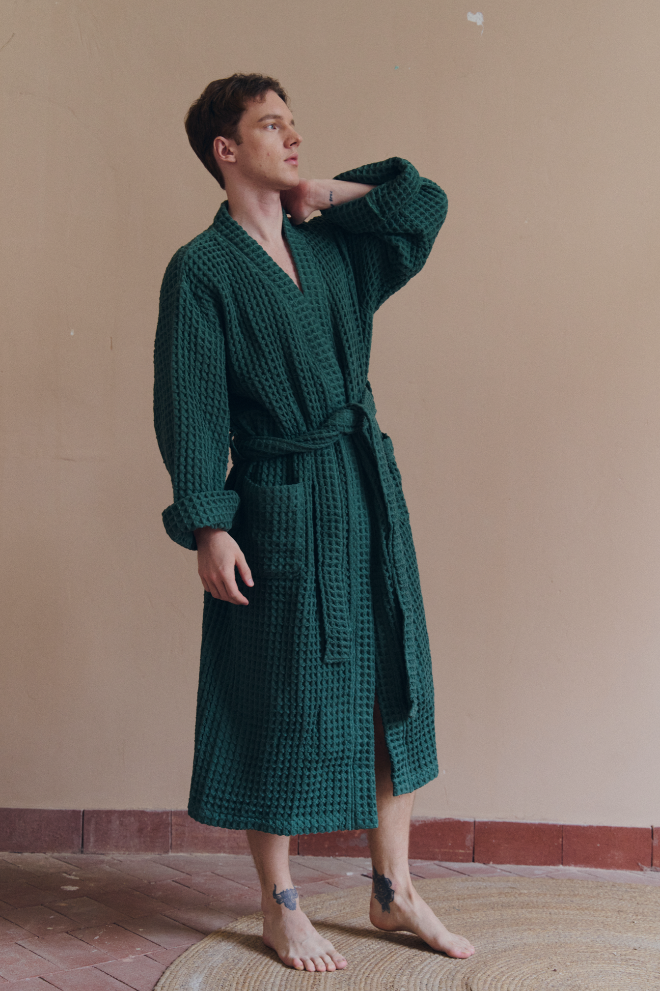Unisex Waffle Kimono Bathrobe – Kosmu Home