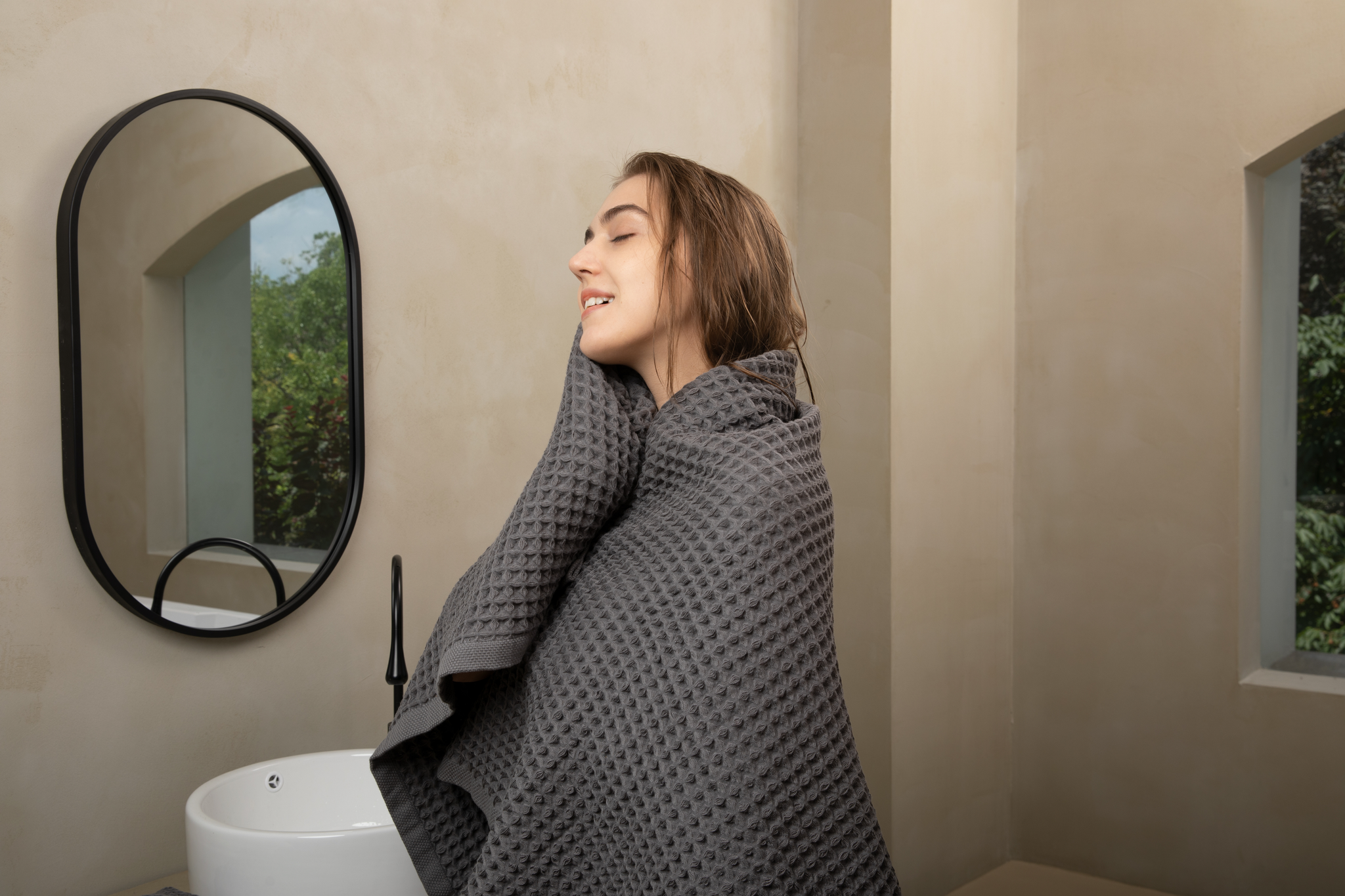 Waffle Bath Towel – Kosmu Home